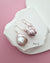Light Pastel Baroque Pearl Silver Earrings - Simple Sterling Silver Pearl Jewelry in Singapore