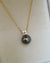 Peacock Green Tahitian Pearl Pendant Necklace - 18k Gold Pearl Pendant