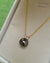Peacock Green Tahitian Pearl Pendant Necklace - 18k Gold Pearl Pendant