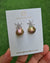 Wrinkled Pearl Earrings - Starfish & Metallic Green Pearl Earrings, Pearl Jewelry for Pearl Lovers