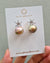 Wrinkled Pearl Earrings - Starfish & Metallic Green Pearl Earrings, Pearl Jewelry for Pearl Lovers