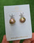 Wrinkled Pearl Earrings - Starfish & Metallic Green Pearl Earrings, Pearl Jewelry for Pearl Lovers