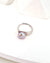 Keshi Pearl Ring - Purple Pearl Ribbon Ring Sterling Silver Jewelry