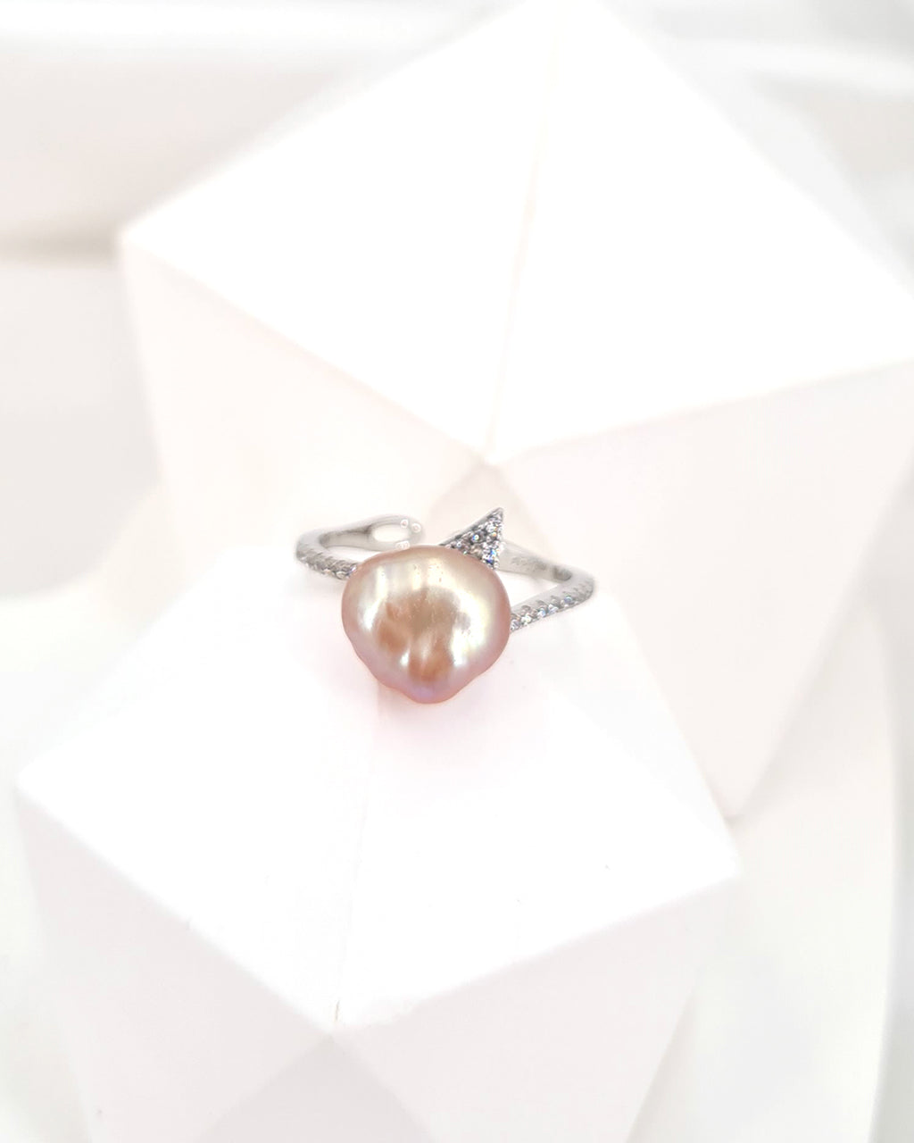 Keshi Pearl Ring - Purple Pearl Ring