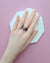 Pink Purple Edison Pearl Black Ring, Modern Pearl Jewelry in Singapore