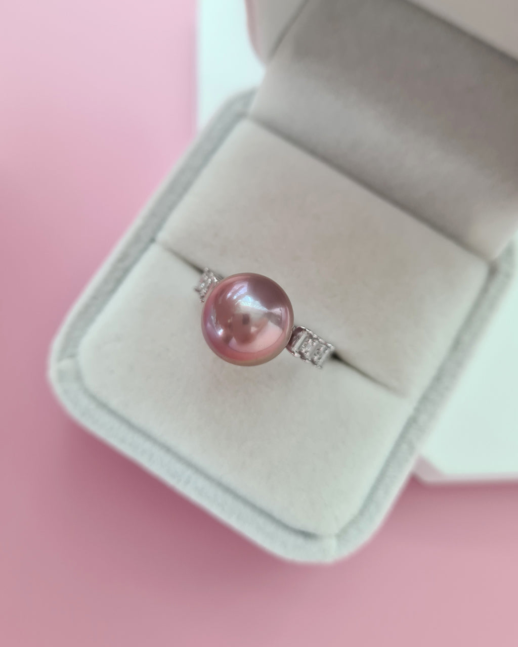 Purple Edison Pearl Ring, Modern Pearl Jewelry in Singapore