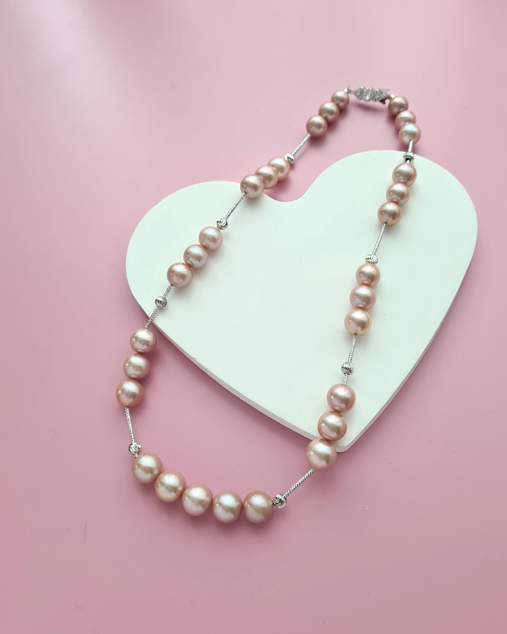 Pinkish Purple Edison Pearl Necklace, Pearl Jewelry in Singapore