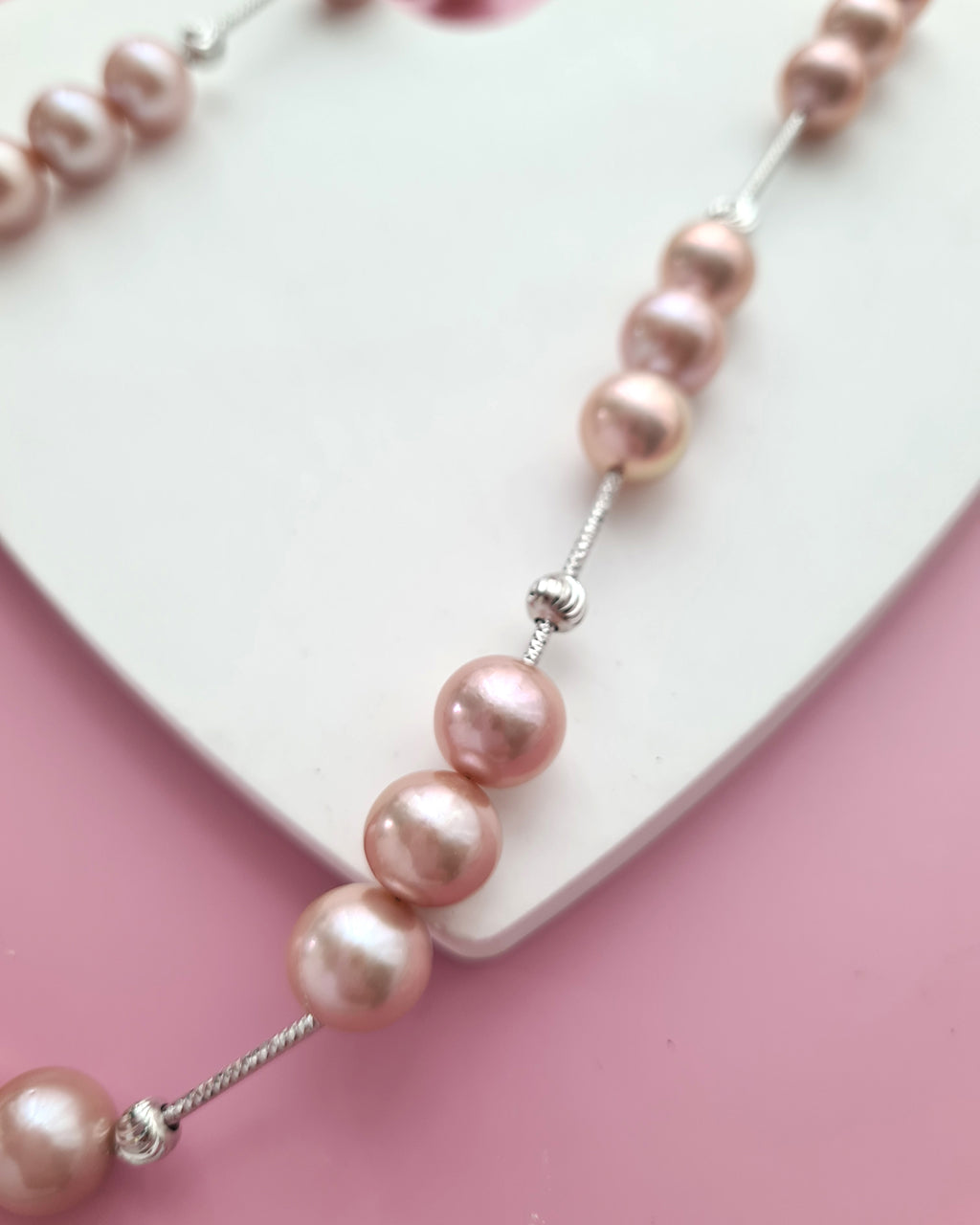 Pinkish Purple Edison Pearl Necklace, Earrings and Bracelet, Pearl Jewelry in Singapore