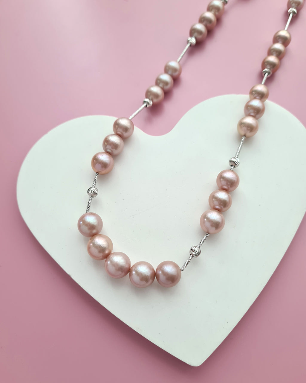 Pinkish Purple Edison Pearl Necklace, Pearl Jewelry in Singapore