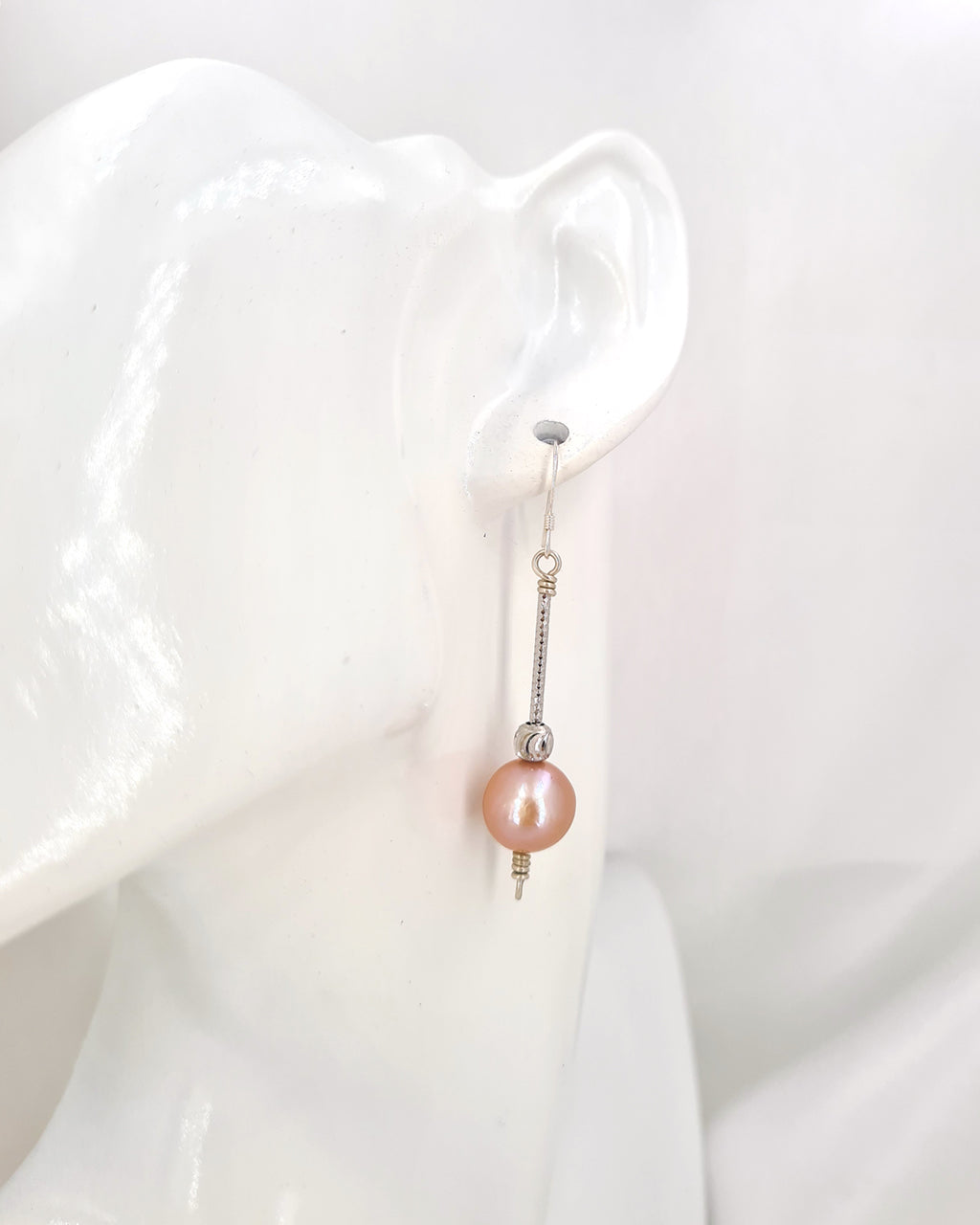 Pinkish Purple Edison Pearl Necklace, Earrings and Bracelet, Pearl Jewelry in Singapore