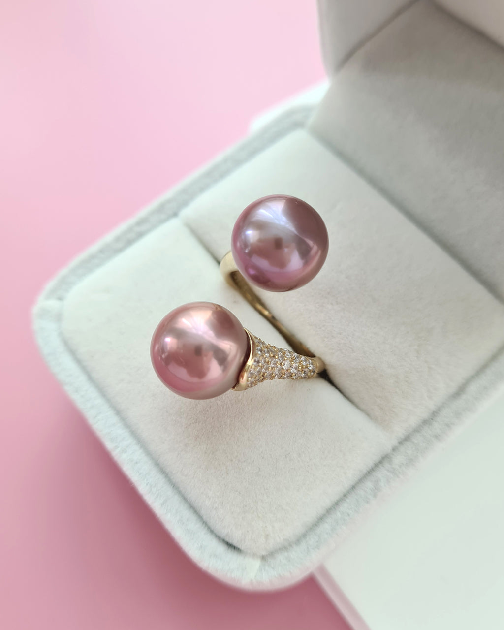 Double Pearl Ring, Dual Pearl Ring, Freshwater Edison Pearl Ring