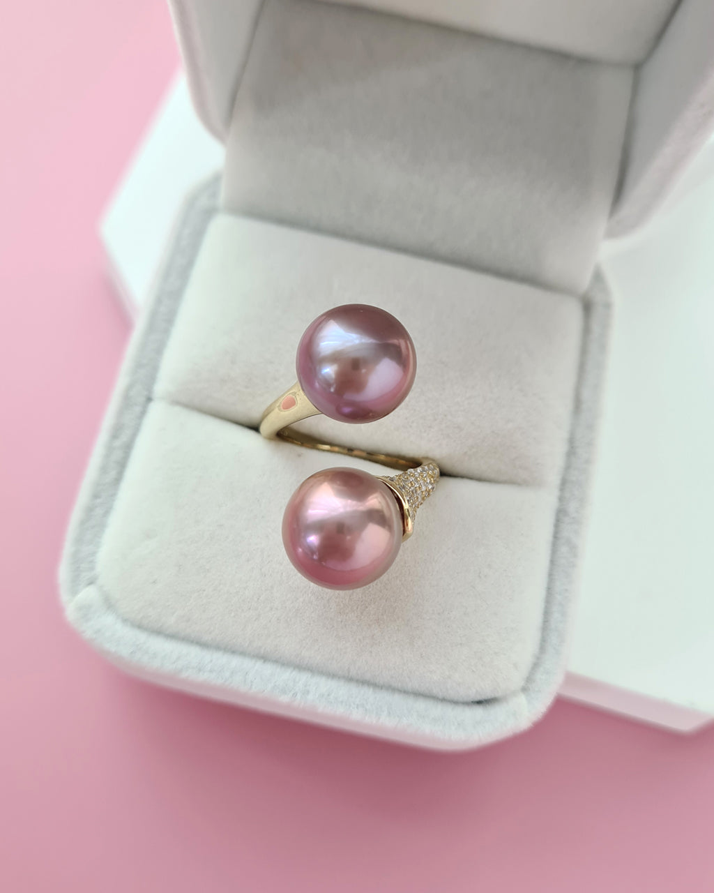 Double Pearl Ring, Dual Pearl Ring, Freshwater Edison Pearl Ring