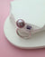 Purple Edison Pearl Open Ring - Amethyst Pearl Jewelry in Singapore