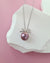 Purple Edison Pearl Ribbon Pendant Necklace - Sterling Silver Pearl Jewelry Singapore