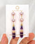 Pearl Earrings with Crafted Fluorite Feather Drop