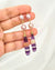 Pearl Earrings with Crafted Fluorite Feather Drop