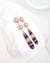 Pearl Earrings with Crafted Fluorite Feather Drop
