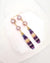 Pearl Earrings with Crafted Fluorite Feather Drop