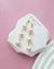 Queen Gold Baroque Akoya Pearl Jewelry Set, Earrings, Bracelet, Floating Pearl Necklace