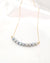 Saltwater Silver-Blue Akoya Pearl Smile Necklace | Something blue for minimalist elegant brides