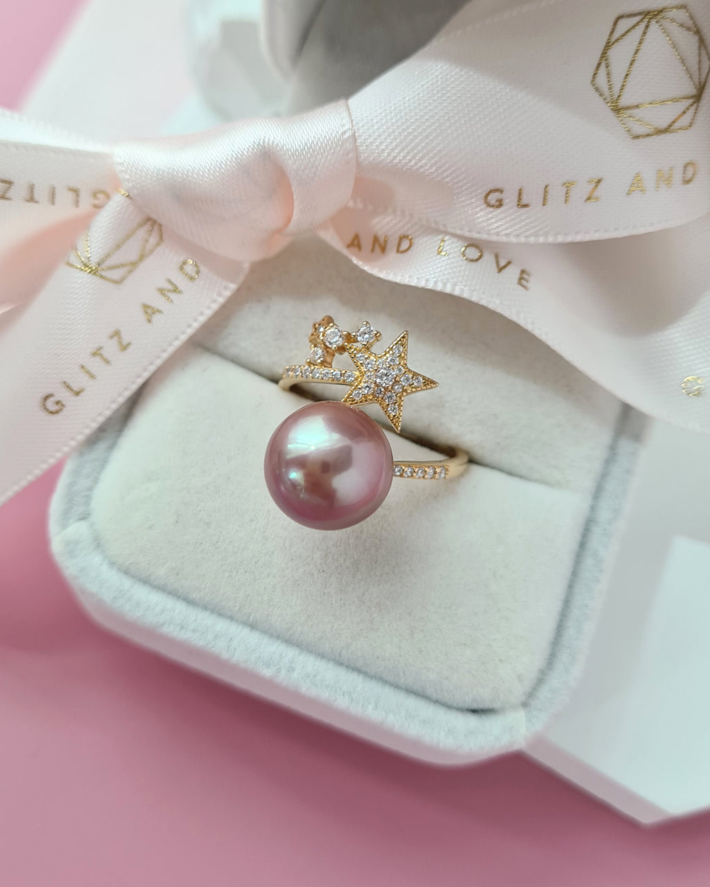 Edison Pearl Shooting Star Ring