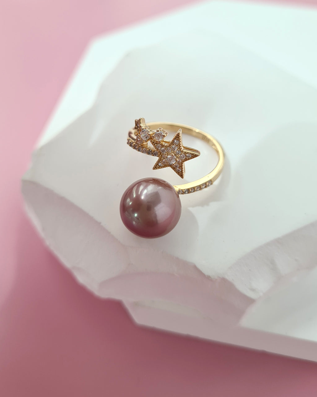 Edison Pearl Shooting Star Ring