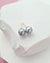 7.3mm Silver Blue Akoya Pearl Stud Earrings | 18K Yellow Gold Pearl Jewelry