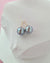 7.3mm Silver Blue Akoya Pearl Stud Earrings | 18K Yellow Gold Pearl Jewelry