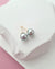 7.1mm Silver Blue Akoya Pearl Stud Earrings | 18K Yellow Gold