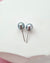5.8mm Silver Blue Akoya Pearl Stud Earrings | 18K White Gold | 5.5mm-6mm | Exact Pair