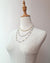 Silver Blue Akoya and Baby Gold Akoya Pearl Necklace, Modern Pearl Jewelry Handmade in Singapore