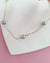 Silver Blue Akoya Pearl Floating Pearl Necklace, Modern Pearl Jewelry in Singapore