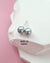 6.8mm Silver Blue Akoya Pearl Stud Earrings, 18K White Gold
