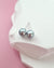 6.8mm Silver Blue Akoya Pearl Stud Earrings, 18K White Gold
