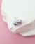 6.8mm Silver Blue Akoya Pearl Stud Earrings, 18K White Gold