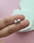 5.7mm - Silver Blue Akoya Pearl 18K Gold Stud Earrings - Exact Pair, Pearl Jewellery in Singapore