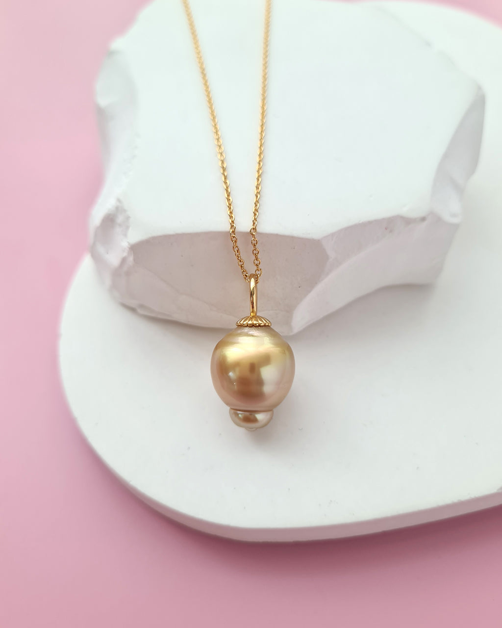 South Sea Pearl Pendant Necklace, Handmade Baroque Pearl Jewelry in Singapore