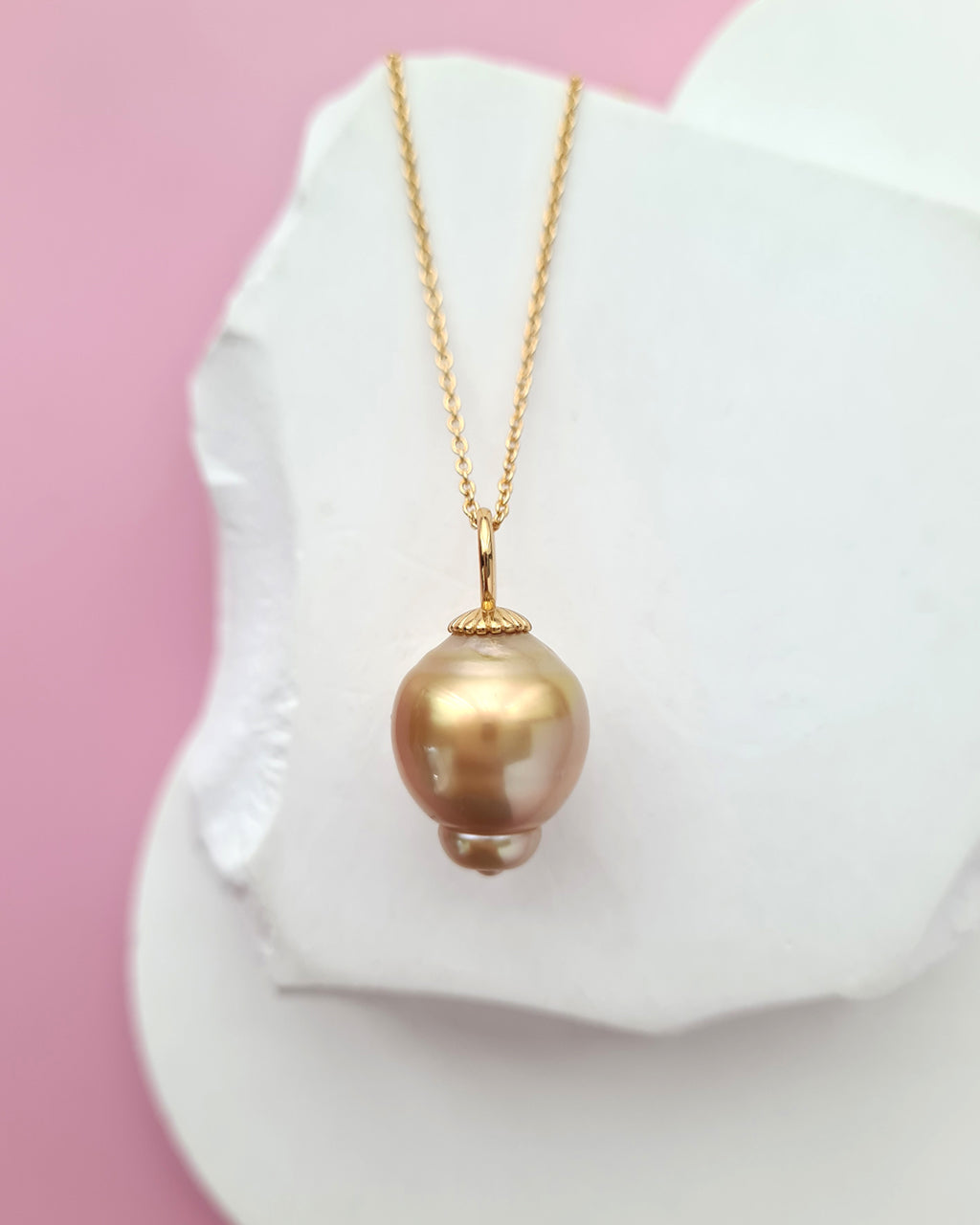 South Sea Pearl Pendant Necklace, Handmade Baroque Pearl Jewelry in Singapore