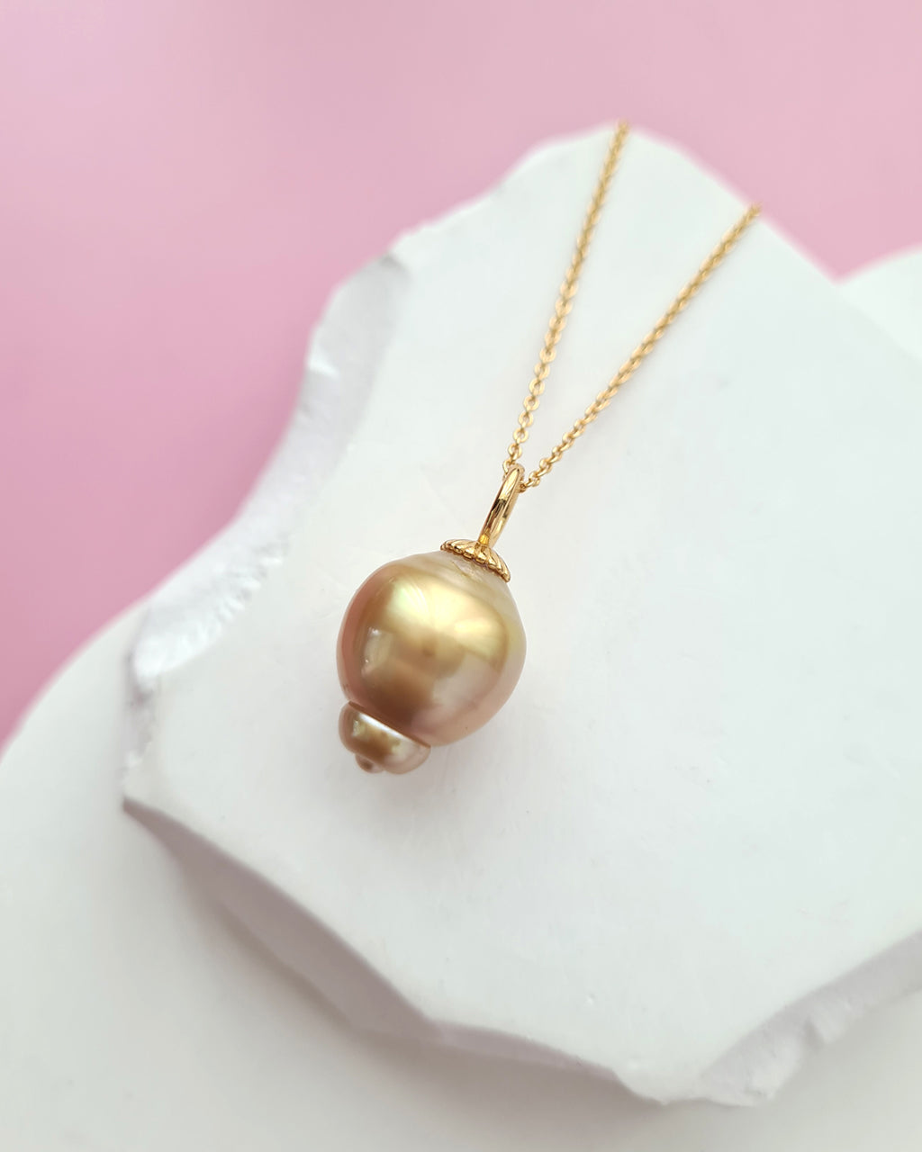 South Sea Pearl Pendant Necklace, Handmade Baroque Pearl Jewelry in Singapore