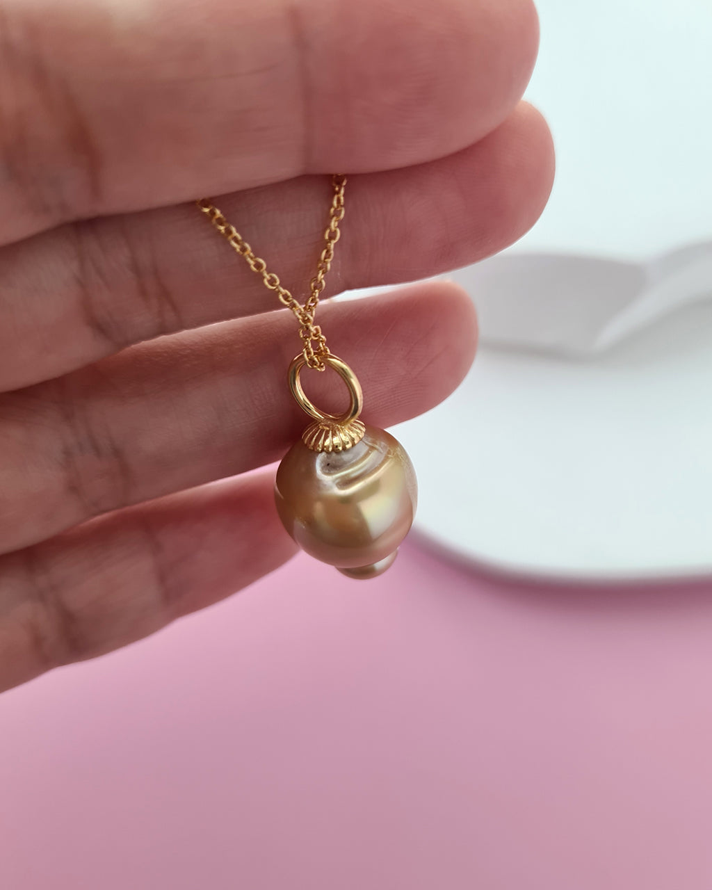 South Sea Pearl Pendant Necklace, Handmade Baroque Pearl Jewelry in Singapore