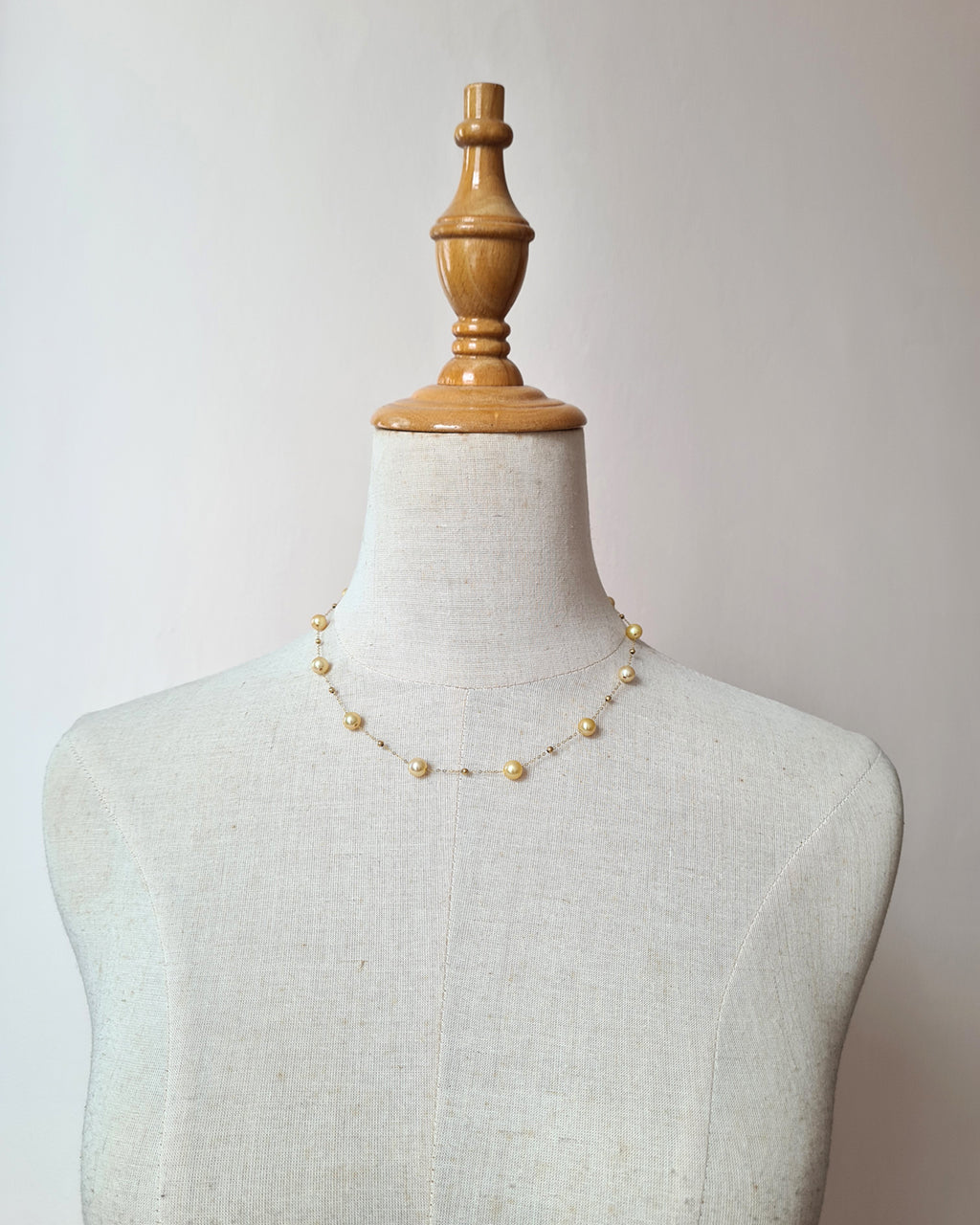 South Sea Pearl Floating Station Necklace - 18k Gold Pearl Jewelry in Singapore