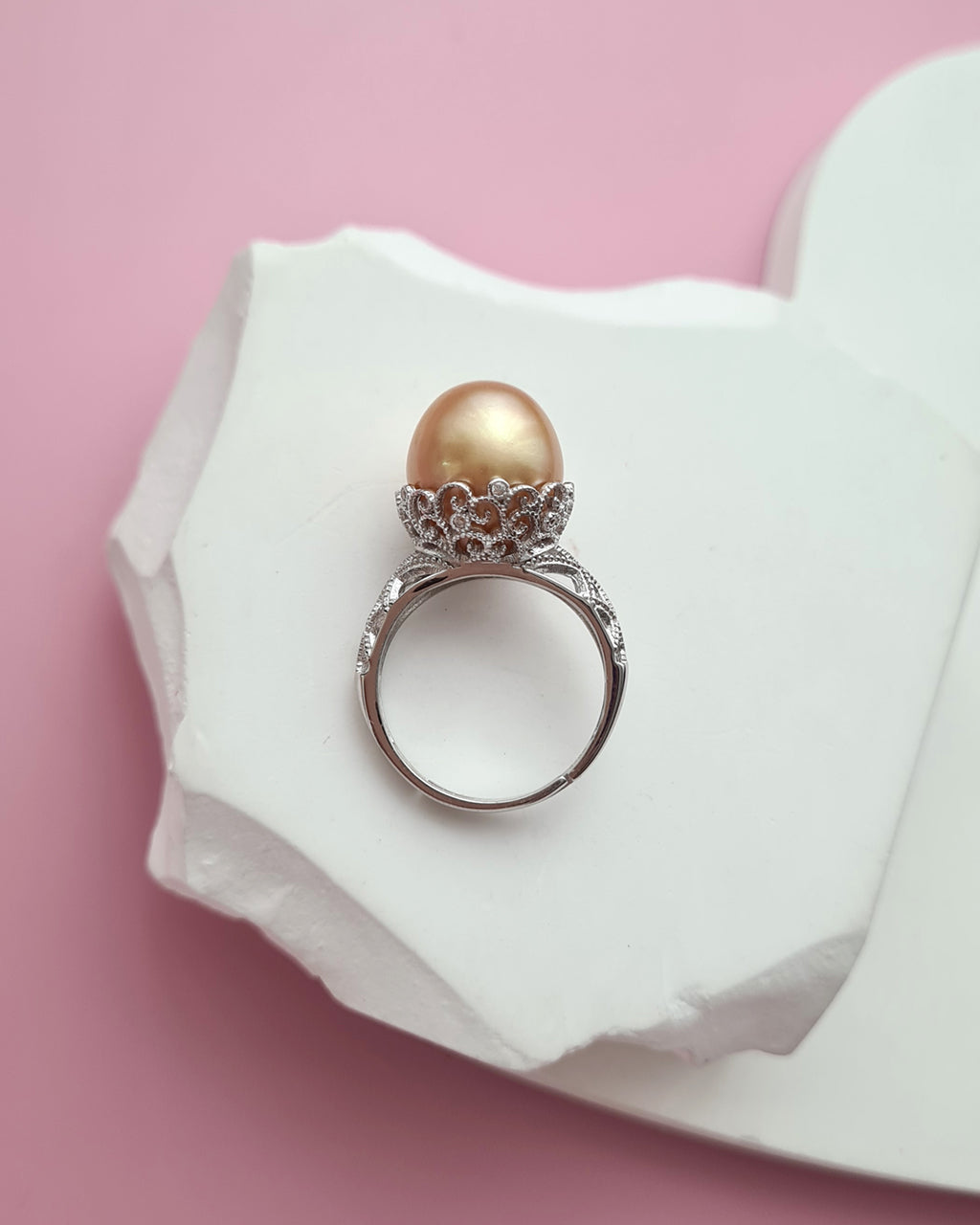 South Sea Pearl Ring - Statement Cocktail Ring in Singapore