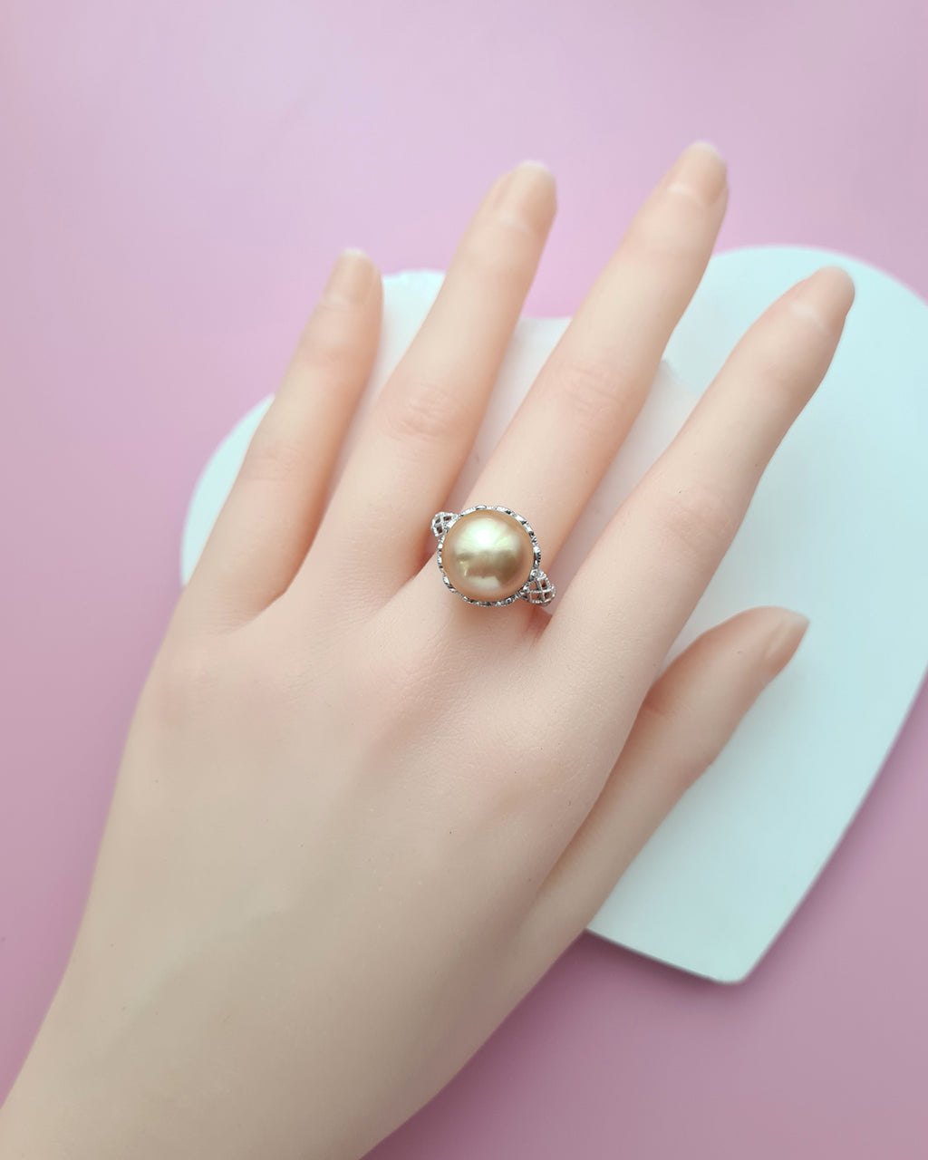 South Sea Pearl Ring - Statement Cocktail Ring in Singapore
