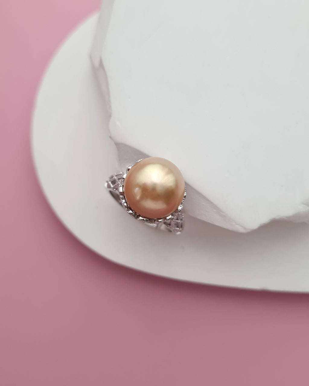 South Sea Pearl Ring - Statement Cocktail Ring in Singapore