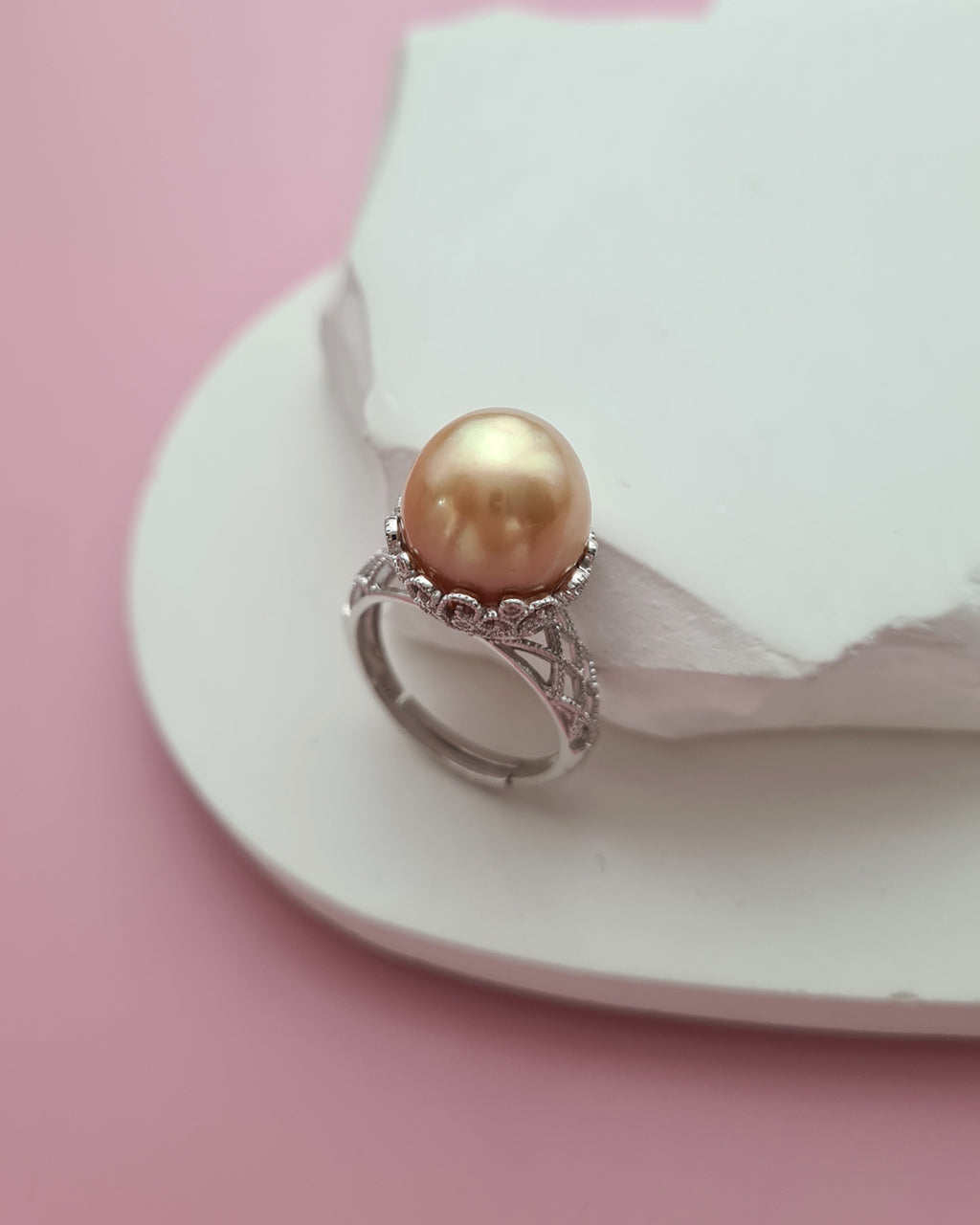 South Sea Pearl Ring - Statement Cocktail Ring in Singapore