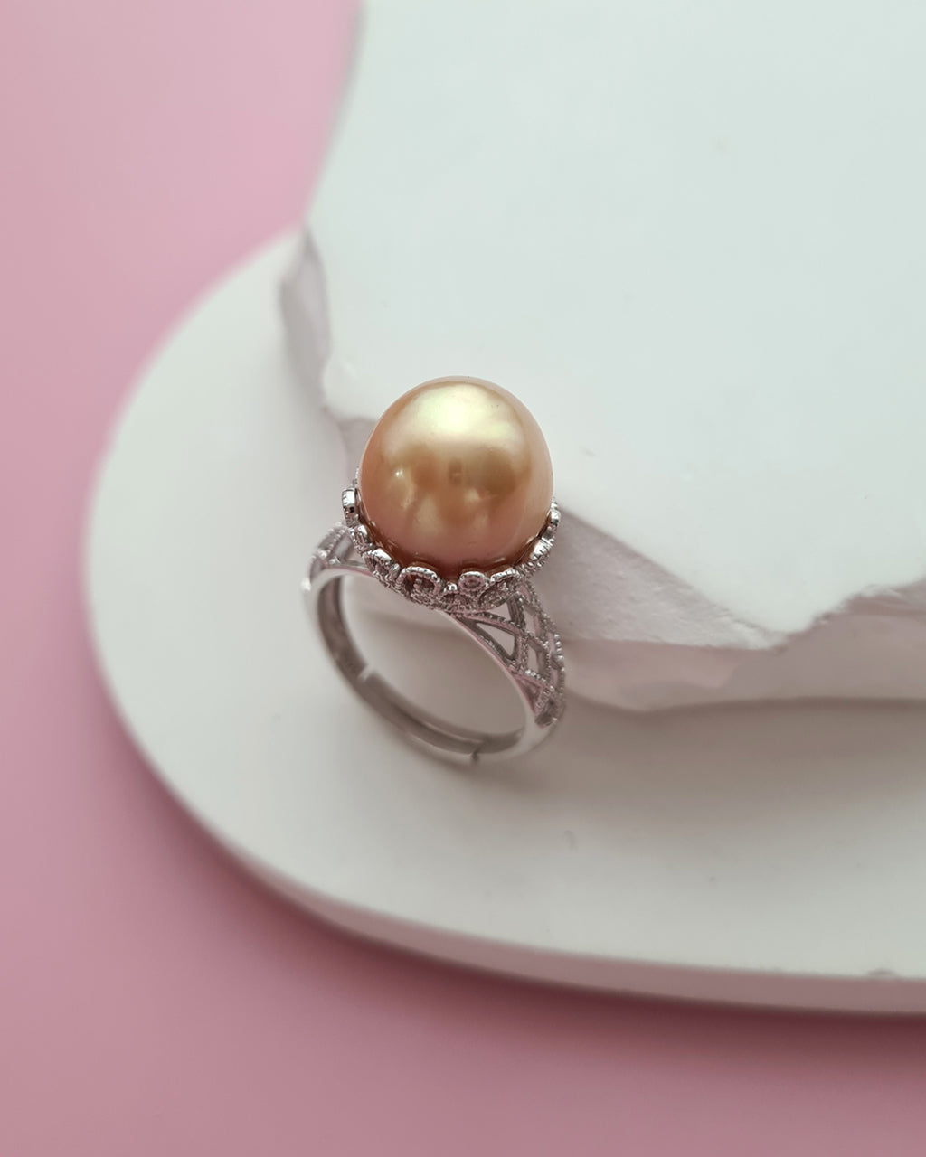 South Sea Pearl Ring - Statement Cocktail Ring in Singapore