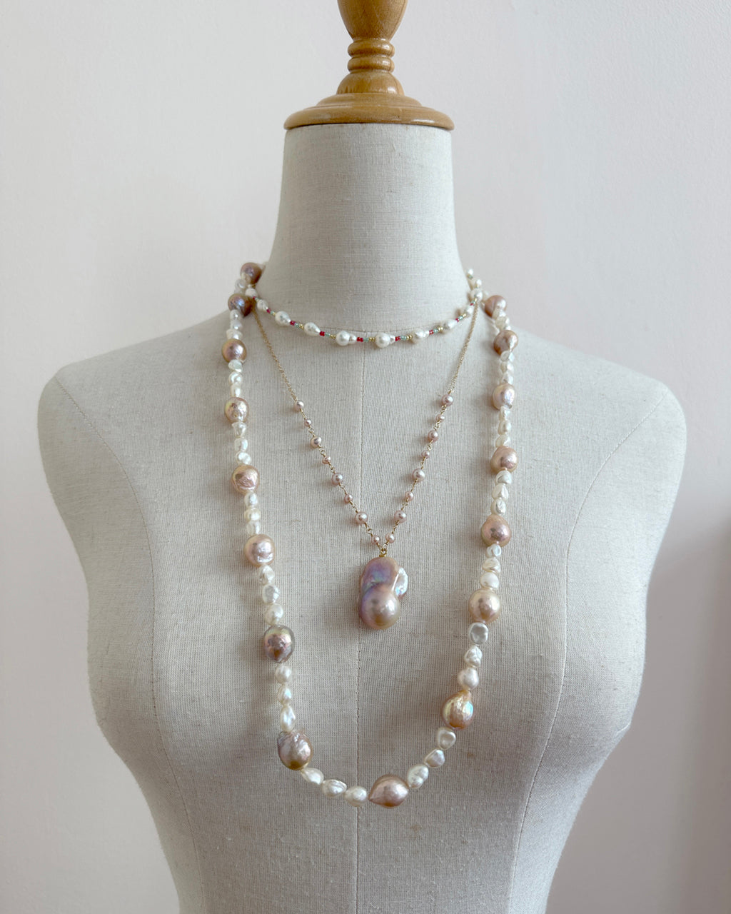 Candy Color Keshi Pearl Strand Necklace Freshwater Pearl Jewelry