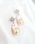Large White Baroque Pearl Earrings - Star burst Earrings