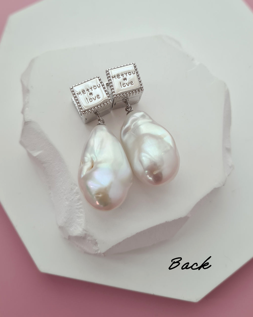 Statement White Baroque Pearl Earrings - Love Modern Pearl Earrings
