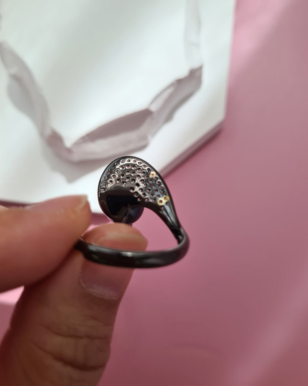 Tahitian Pearl Ring - Abstract, Handmade pearl jewelry in Singapore